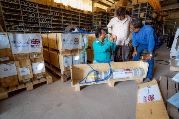 UNICEF: We provided 25 clean water engines to ensure repairs to central systems in Aden