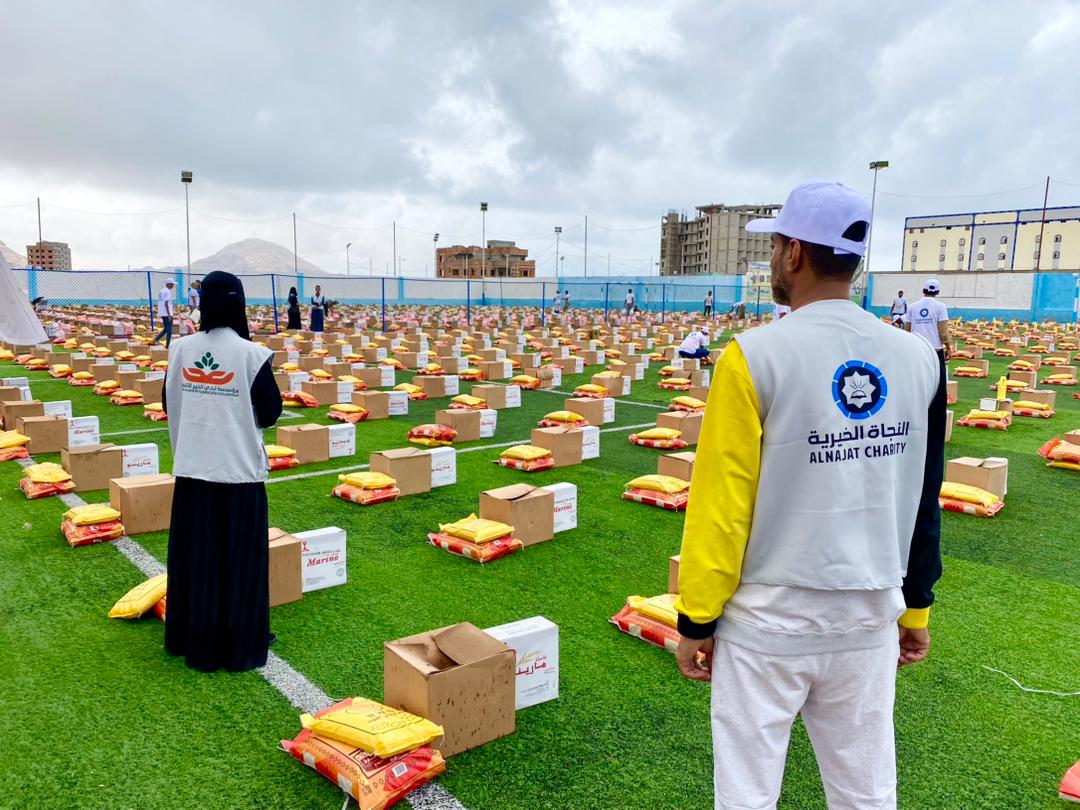 Funded by Kuwait, Distribution of Ramadan Food Baskets in Hadhramout Inaugurated